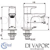 Ideal Standard Connect Air Concept Air Magnetic Grey Slim Pillar Tap Dimensions